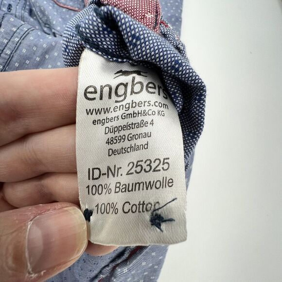 Engbers Regular Fit Blue Short Sleeve Shirt Size 3XL - Picture 6 of 7